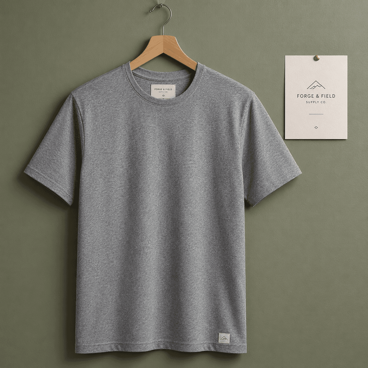 Camiseta Heather de Cuello Redondo